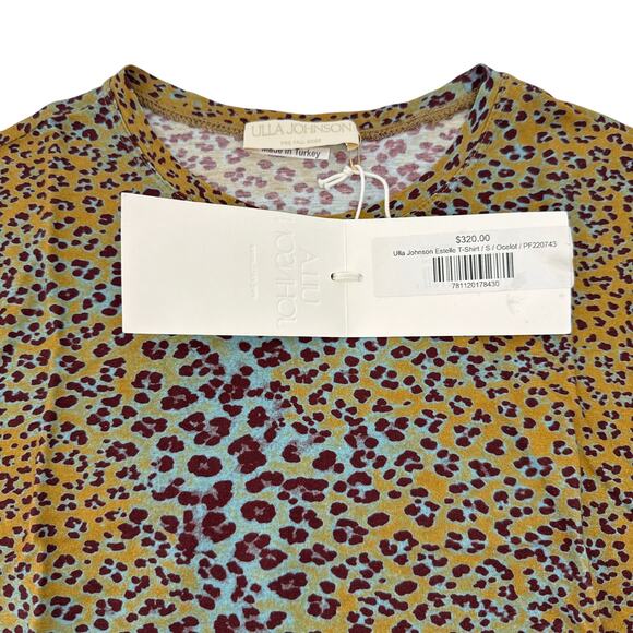 ULLA JOHNSON Estelle Leopard T-Shirt S - Picture 6 of 10